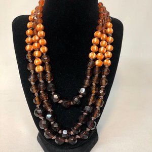 Carnelian, Amber and ethnic bead necklace!  LOVE!